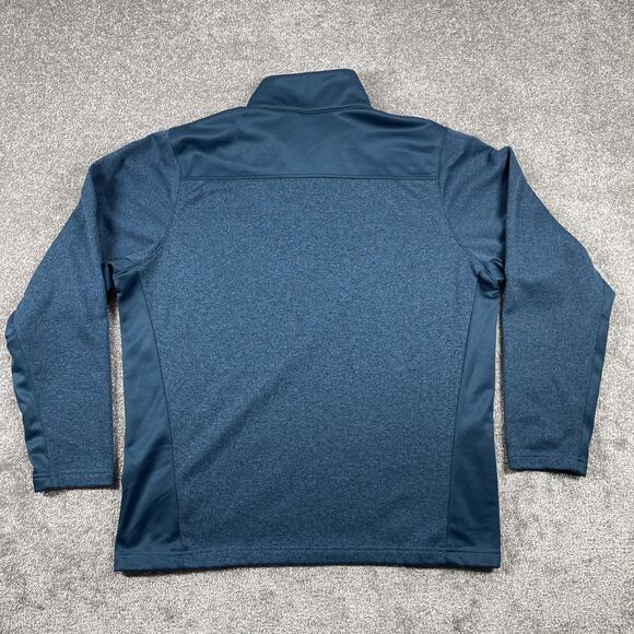 Columbia 1/4 Zip Pullover Mens Large Fleece Zip Pocket Stretch Outdoors Blue - Picture 7 of 12